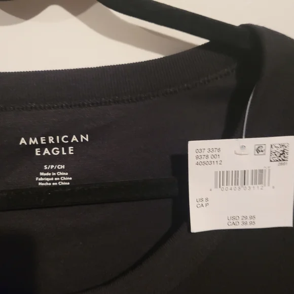 American Eagle Outfitters Black Long-Sleeve Scoop Neck Bodysuit (Tag Attached) - Picture 3 of 4